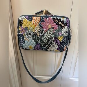 Vera Bradley Quilted Laptop Bag Palm Floral